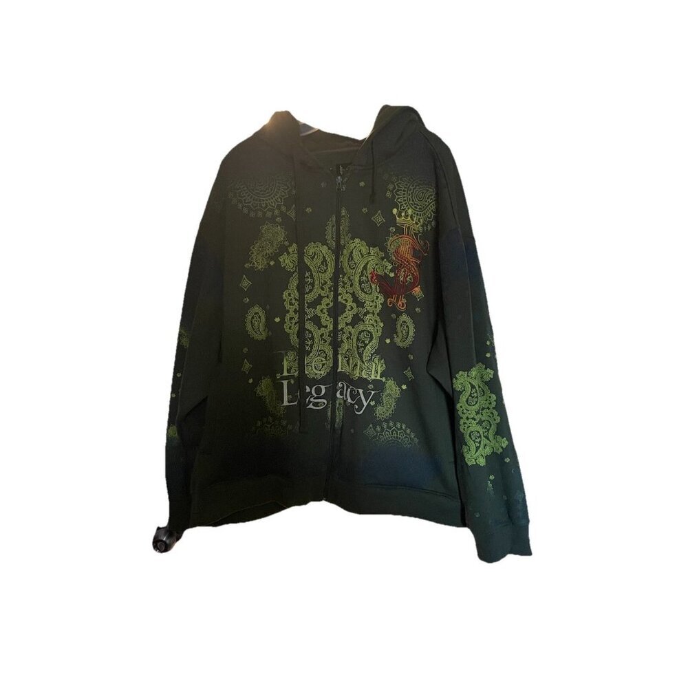 Vintage Y2K Insatiable Desires Dark Green Japanese Anime Punk Sweater